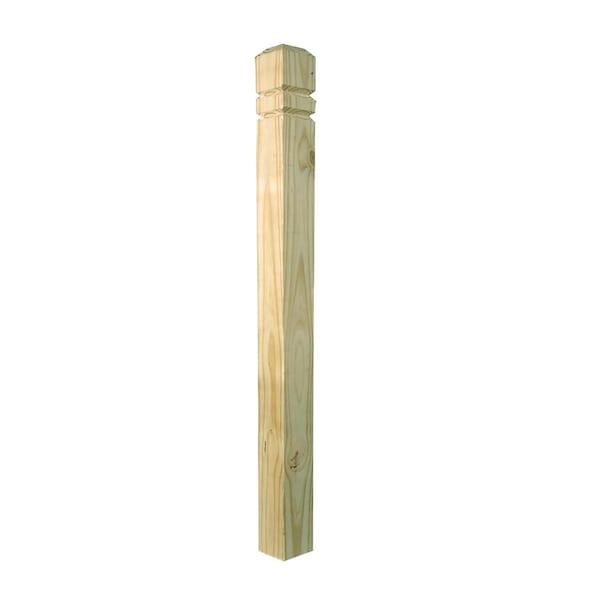 Prowood ProWood 4 in. X 4 in. W X 4.5 ft. L Southern Yellow Pine Double V-Groove Deck Post No 2/BTR Grade 231685 - main